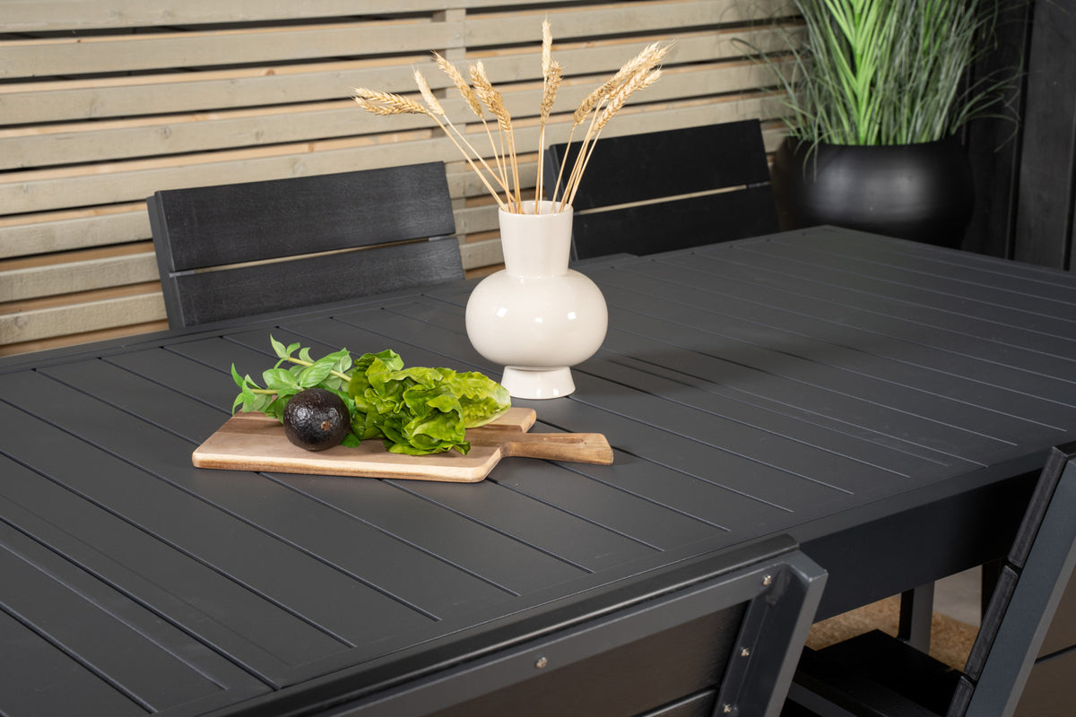 Levels & Marbella Spisestole Sort + Spisebord 240x100