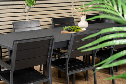 Levels & Marbella Spisestole Sort + Spisebord 240x100