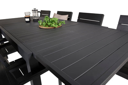 Levels & Marbella Spisestole Sort + Spisebord 240x100