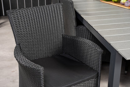 Levels & Knick Spisebord 229x100x75 + Spisestole Sort