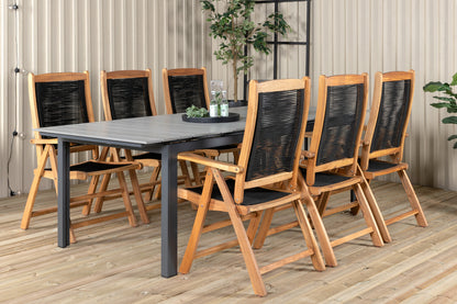 Levels & Peter Spisebord 229x100x75 + Positionsstole Natur