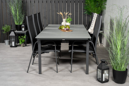 Levels & Copacabana Spisebord 229x100x75 + Reclinerstole Sort