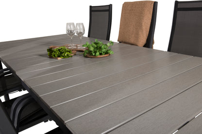 Levels & Copacabana Spisebord 229x100x75 + Reclinerstole Sort