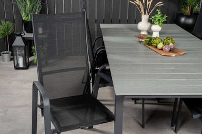 Levels & Copacabana Spisebord 229x100x75 + Reclinerstole Sort