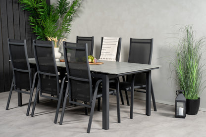 Levels & Copacabana Spisebord 229x100x75 + Reclinerstole Sort