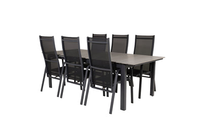 Levels & Copacabana Spisebord 229x100x75 + Reclinerstole Sort