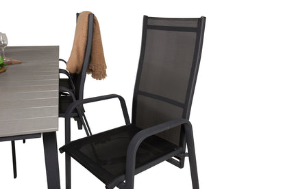 Levels & Copacabana Spisebord 229x100x75 + Reclinerstole Sort