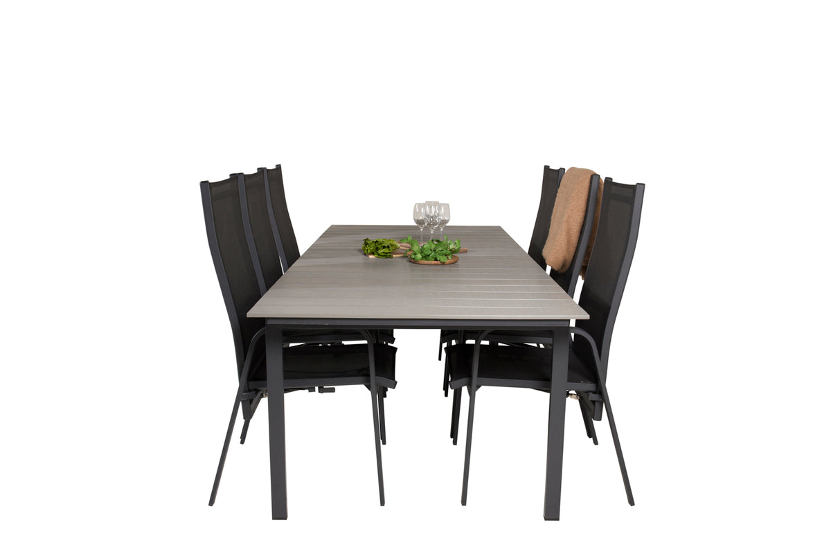 Levels & Copacabana Spisebord 229x100x75 + Reclinerstole Sort