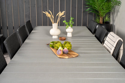 Levels & Knick Spisebord 229x100x75 + Spisebordsstole Sort