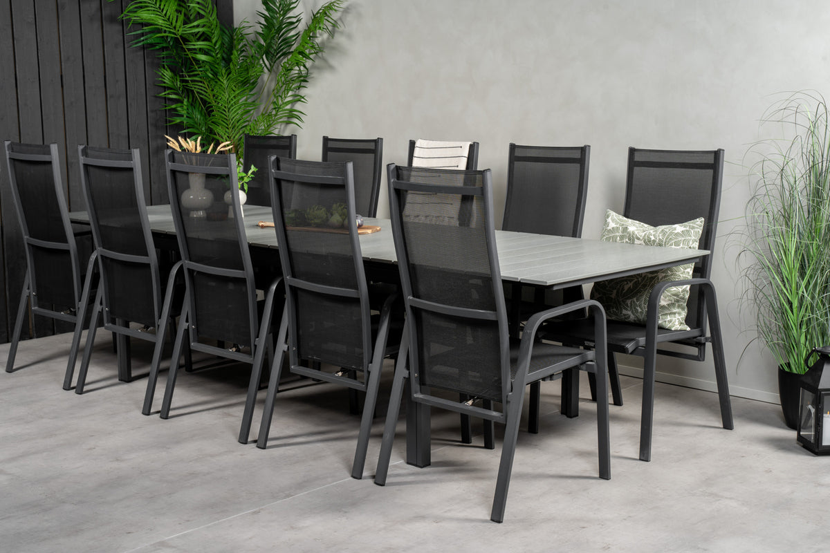 Levels & Copacabana Spisebord 229x100x75 + Reclinerstole Sort