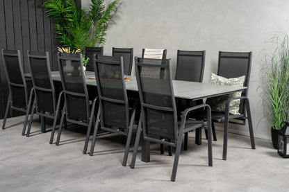 Levels & Copacabana Spisebord 229x100x75 + Reclinerstole Sort