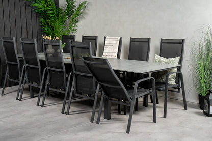 Levels & Copacabana Spisebord 229x100x75 + Reclinerstole Sort