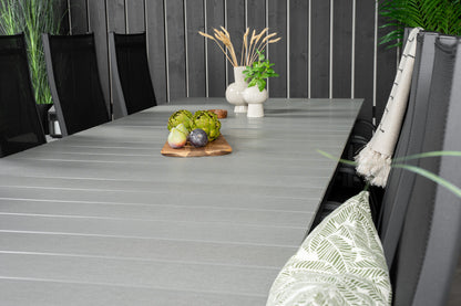 Levels & Copacabana Spisebord 229x100x75 + Reclinerstole Sort