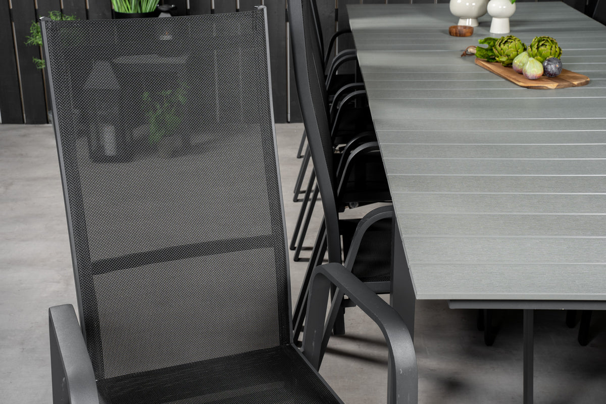 Levels & Copacabana Spisebord 229x100x75 + Reclinerstole Sort