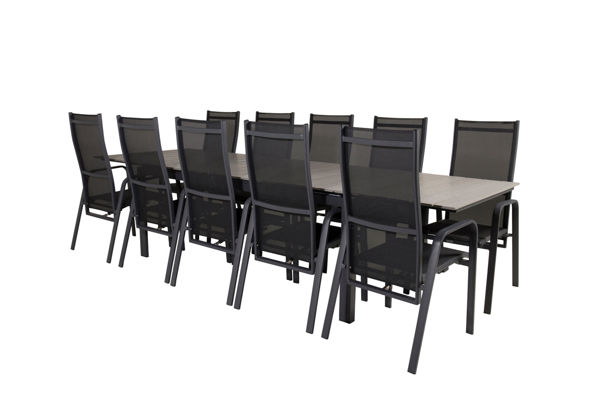 Levels & Copacabana Spisebord 229x100x75 + Reclinerstole Sort