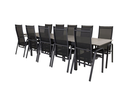 Levels & Copacabana Spisebord 229x100x75 + Reclinerstole Sort