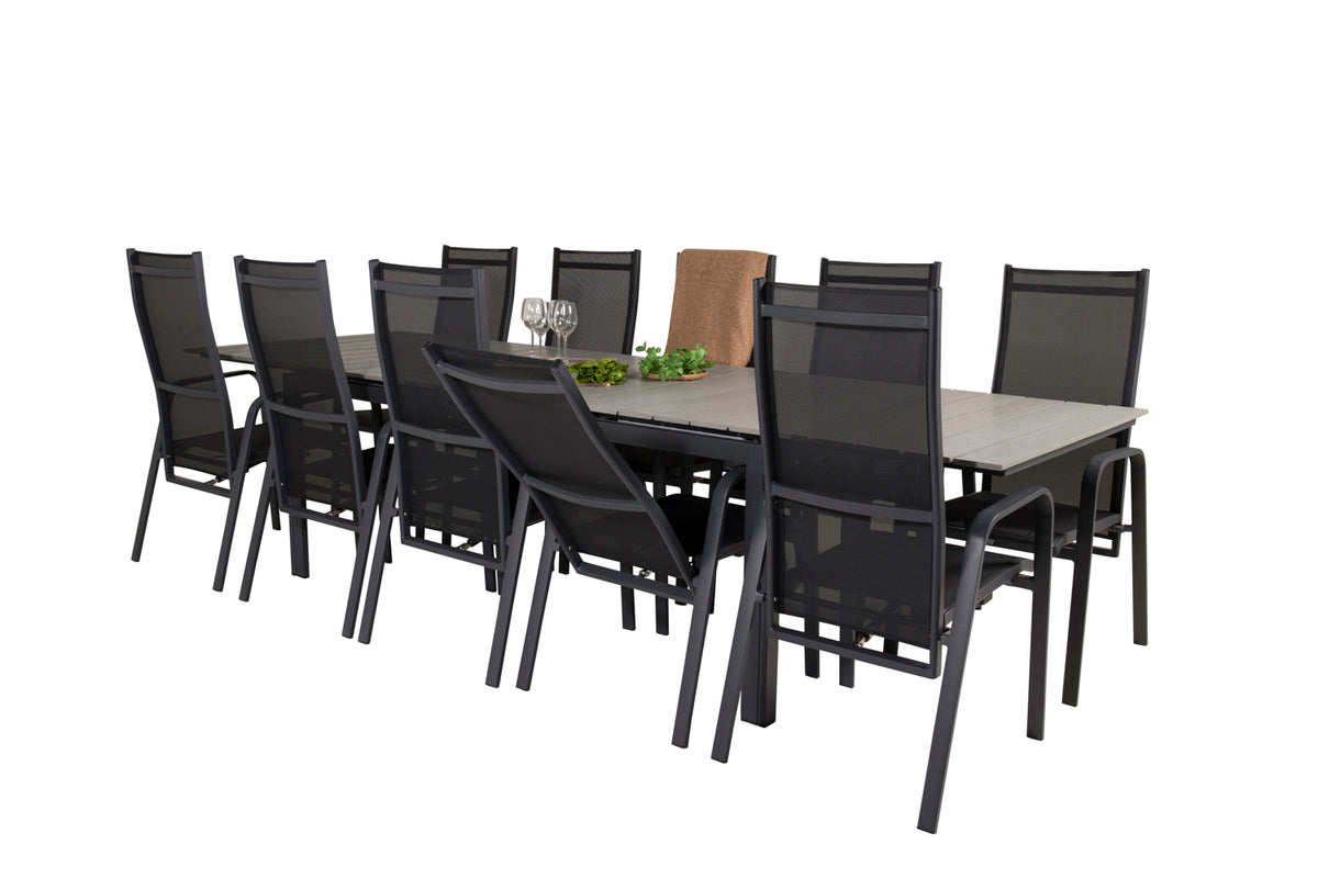 Levels & Copacabana Spisebord 229x100x75 + Reclinerstole Sort