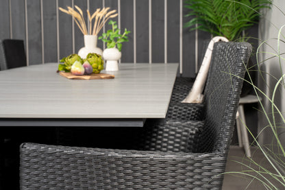 Levels & Malin Spisebord 229x100x75 + Spisestole Sort