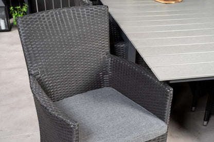 Levels & Malin Spisebord 229x100x75 + Spisestole Sort