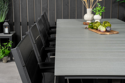 Levels Spisebord 224x100 + Spisestole Sort