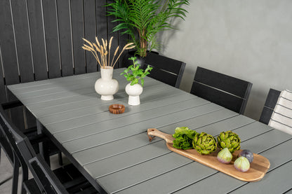 Levels Spisebord 224x100 + Spisestole Sort