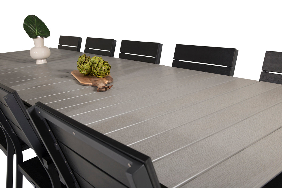 Levels Spisebord 224x100 + Spisestole Sort