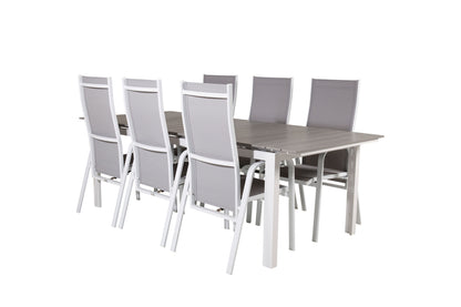 Copacabana & Levels Reclinerstole Grå + Spisebord 229x100x75