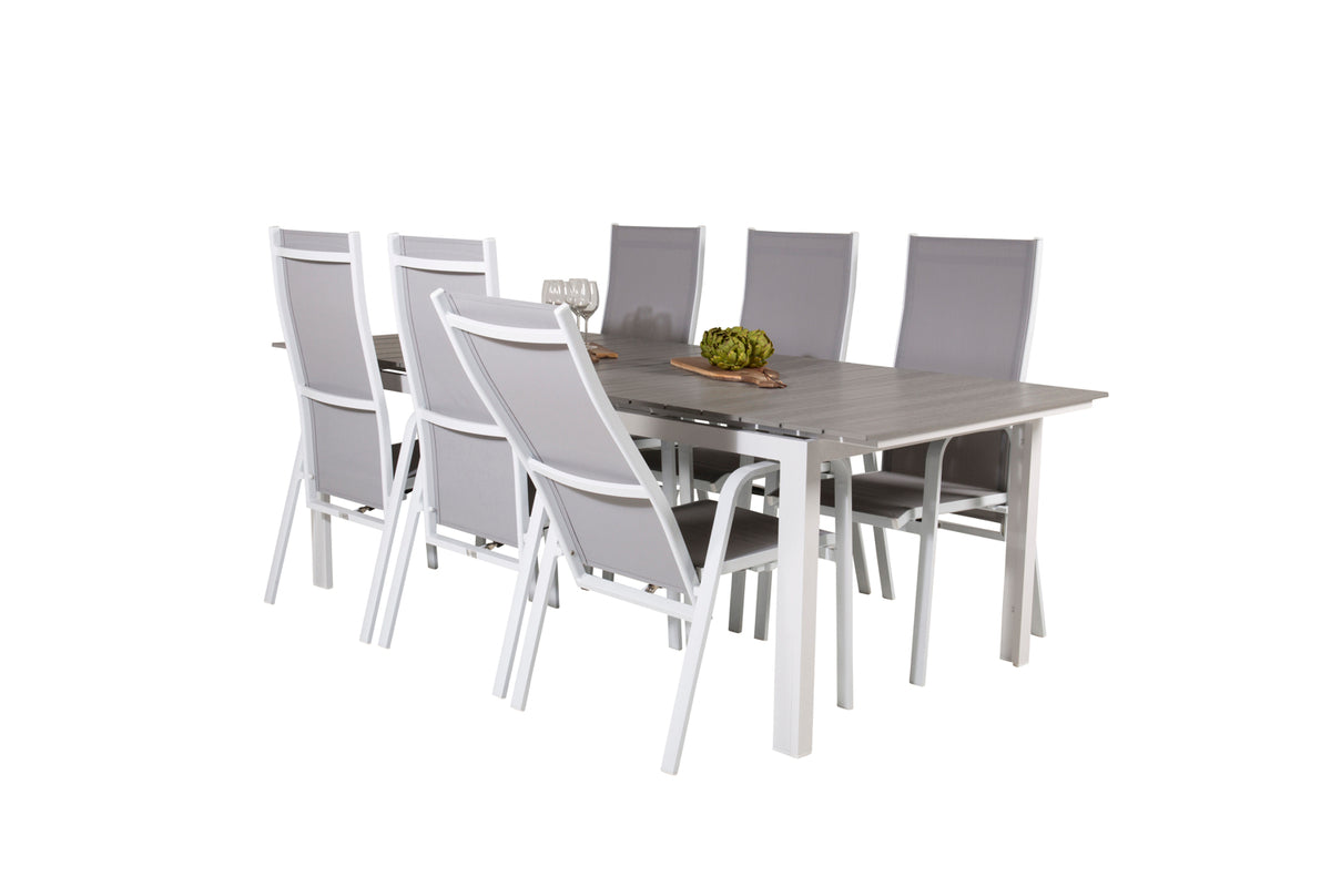 Copacabana & Levels Reclinerstole Grå + Spisebord 229x100x75