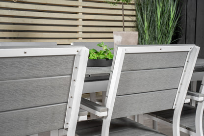 Levels Spisebord 229x100x75 + Spisestole Grå