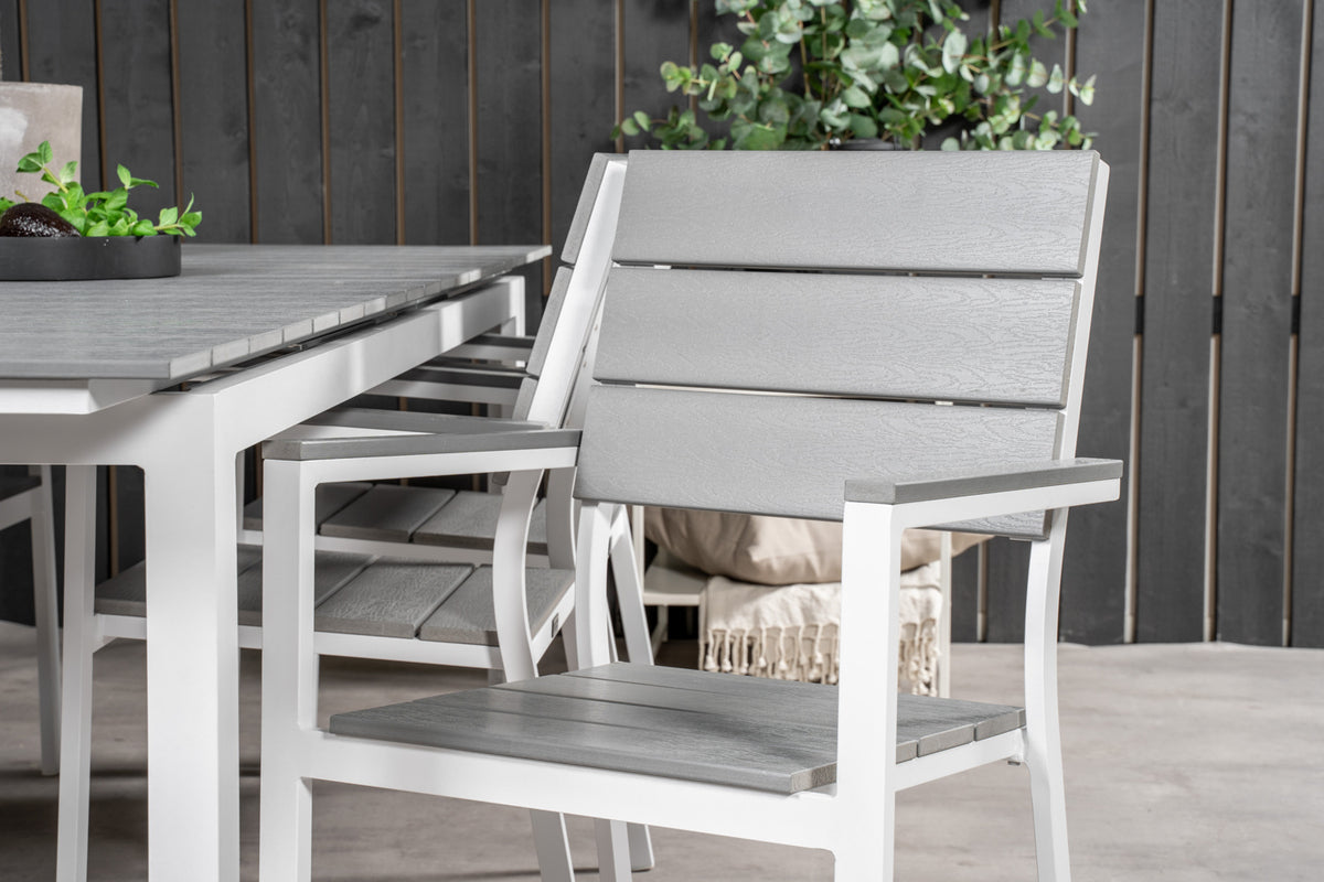 Levels Spisebord 229x100x75 + Spisestole Grå