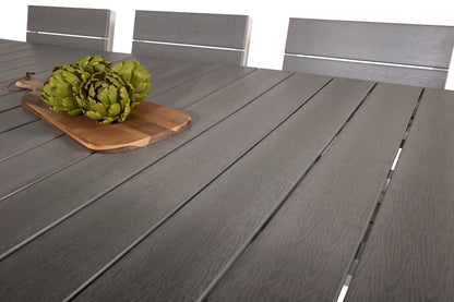 Levels Spisebord 229x100x75 + Spisestole Grå