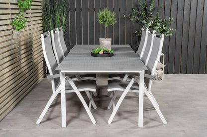 Levels & Albany Spisebord 229x100x75 + Positionsstole Hvid