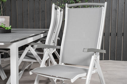 Levels & Albany Spisebord 229x100x75 + Positionsstole Hvid