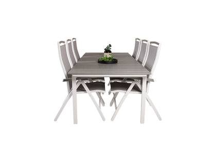 Levels & Albany Spisebord 229x100x75 + Positionsstole Hvid