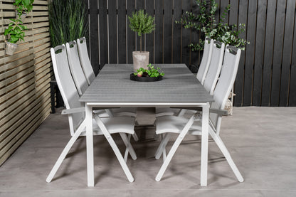 Levels & Albany Spisebord 229x100x75 + Positionsstole Hvid