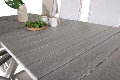 Levels & Albany Spisebord 229x100x75 + Positionsstole Hvid