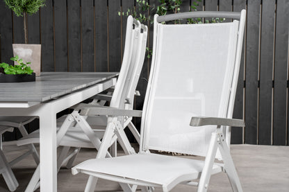 Levels & Albany Spisebord 229x100x75 + Positionsstole Hvid