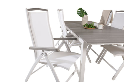 Levels & Albany Spisebord 229x100x75 + Positionsstole Hvid