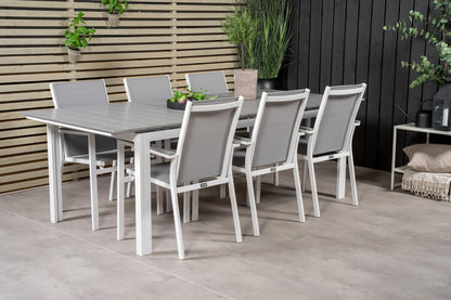 Levels & Parma Spisebord 229x100x75 + Spisestole Hvid