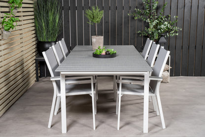 Levels & Parma Spisebord 229x100x75 + Spisestole Hvid