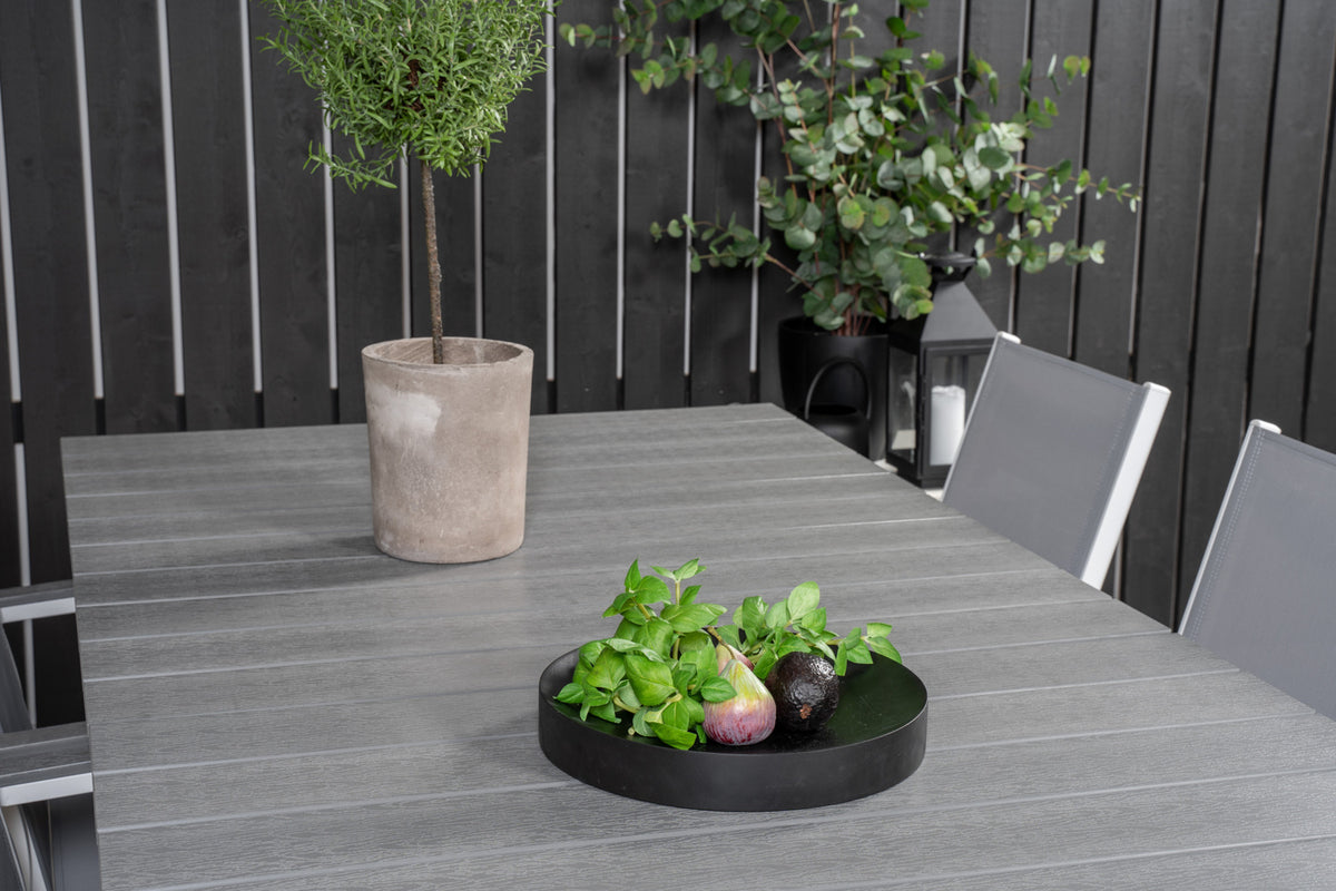 Levels & Parma Spisebord 229x100x75 + Spisestole Hvid