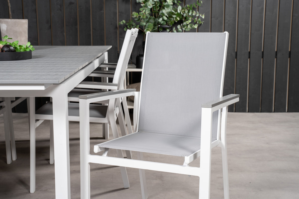 Levels & Parma Spisebord 229x100x75 + Spisestole Hvid