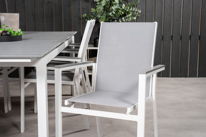 Levels & Parma Spisebord 229x100x75 + Spisestole Hvid