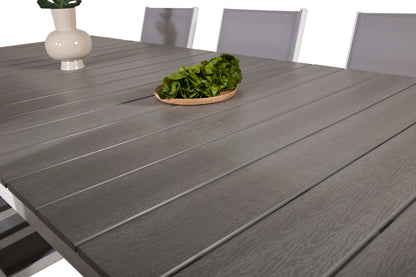 Levels & Parma Spisebord 229x100x75 + Spisestole Hvid