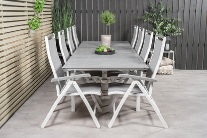 Levels & Albany Spisebord 229x100x75 + Positionsstole Hvid