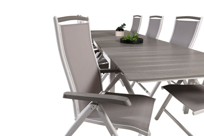 Levels & Albany Spisebord 229x100x75 + Positionsstole Hvid