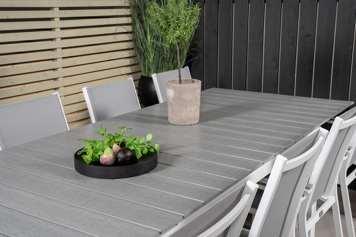 Levels & Parma Spisebord 229 x 100 + Spisestole Grå