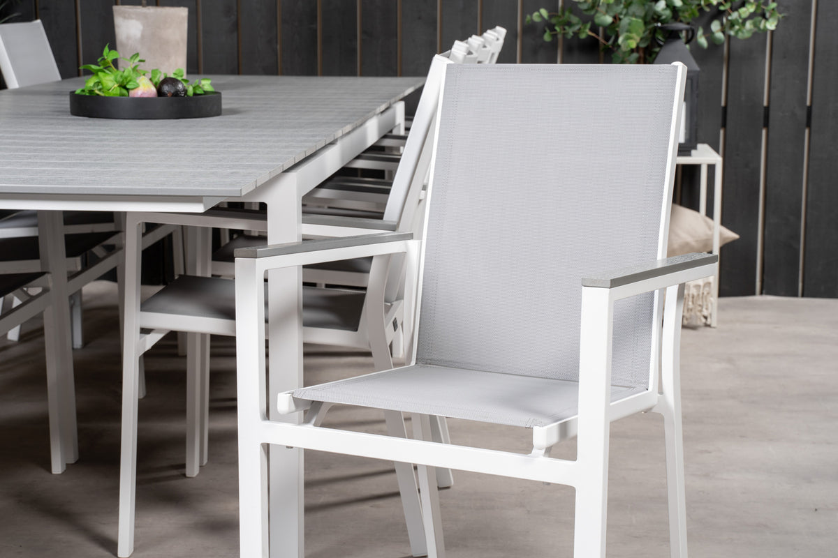 Levels & Parma Spisebord 229 x 100 + Spisestole Grå