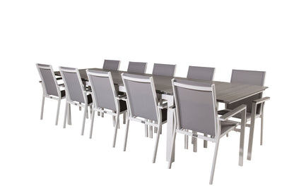 Levels & Parma Spisebord 229 x 100 + Spisestole Grå