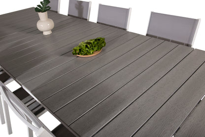 Levels & Parma Spisebord 229 x 100 + Spisestole Grå